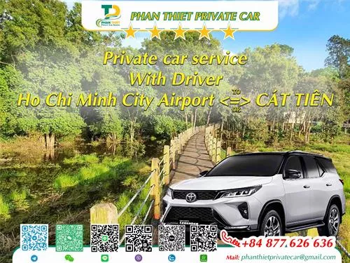 Car rental Ho Chi Minh City <=> Cat Tien (private car with driver)